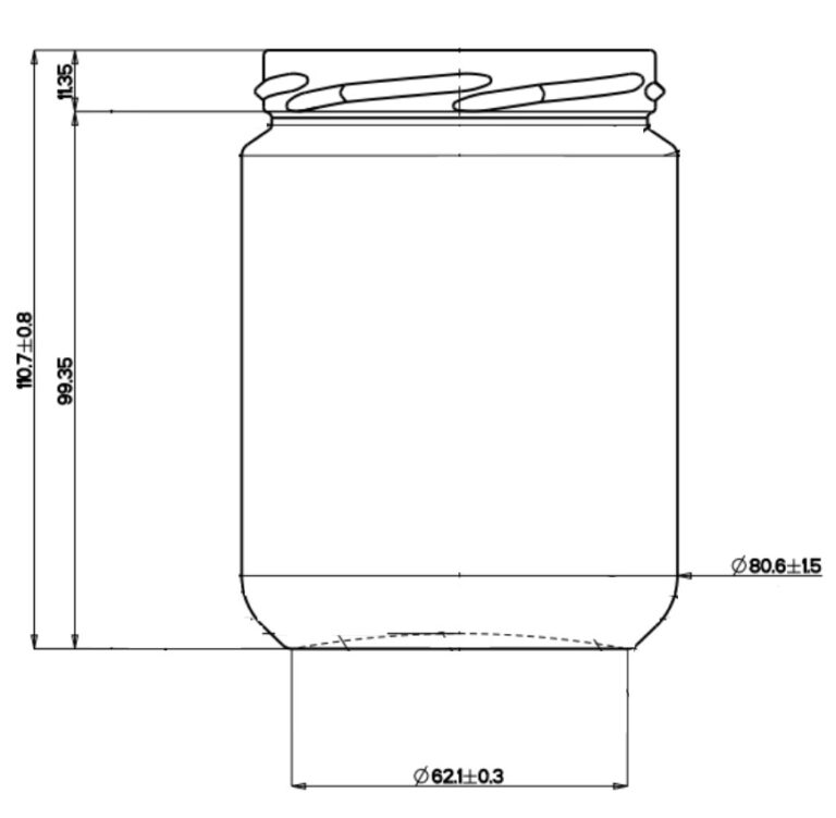 FRASCO 16 REF 445 ml TO 77 - PACK 18 UD. Tienda online frascos tarros de cristal