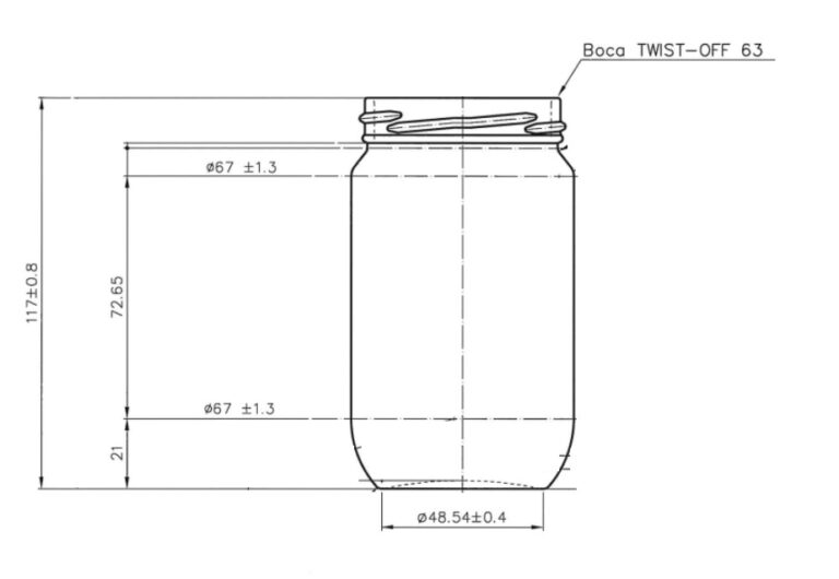 FRASCO A-314 ml TO 63 - PACK 25 UD. Tienda online frascos tarros de cristal