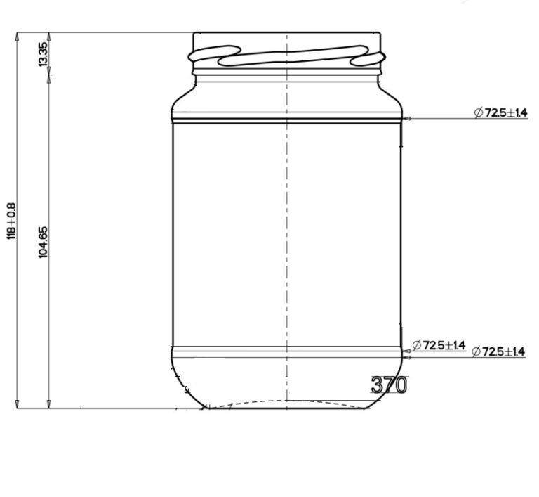 FRASCO A-370 ml TO 63 - PACK 22 UD. Tienda online frascos tarros de cristal