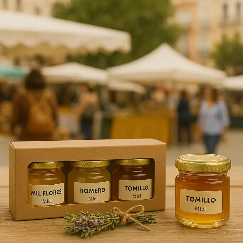usa tarros pequeños de miel para impulsar tus ventas en ferias y mercados locales