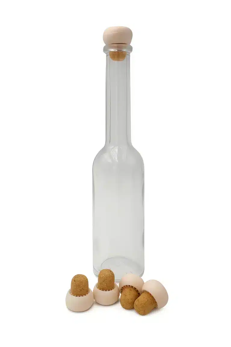 BOTELLA OPERA 100 ml CORCHO BLANCA - Pack 63 UD. - Imagen 3