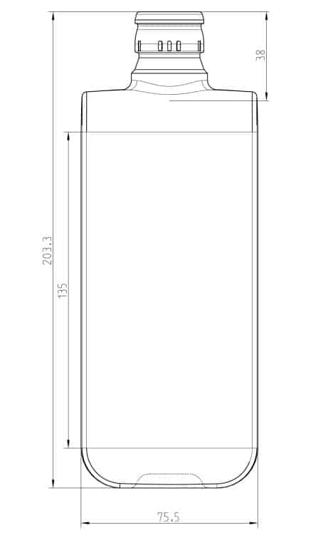 BOTELLA OLIANA 500 ML GUALA UVAG - Pack 26 UD. Comprar online frascos tarros de vidrio BOTELLA OLIANA 500 ML GUALA UVAG - Pack 26 UD. - Imagen 3