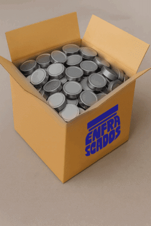 TAPA 70 DEEP H18 FALDA ALTA – SIN BOTÓN - PLATA ESTERILIZABLE BPAni – Pack Caja 550 UD.
