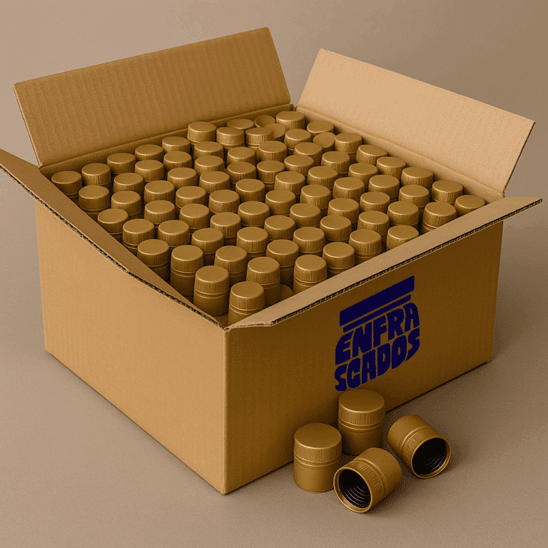TAPON DOP GUALA – PLASTICO – DORADO – Pack Caja 1.000 UD.