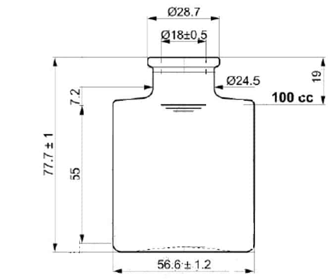 BOTELLA CUBO MIKADO 100 ML TRANSPARENTE - Pack 60 UD Comprar online frascos tarros de vidrio BOTELLA CUBO MIKADO 100 ML TRANSPARENTE - Pack 60 UD - Imagen 4
