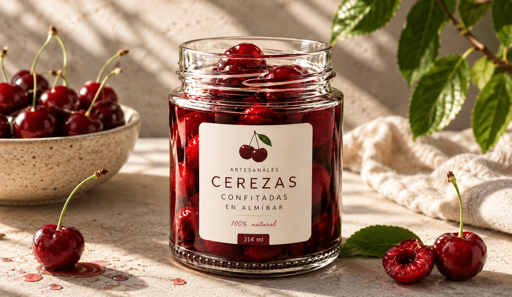 Tarros de vidrio para cereza: mermelada, conserva y licor con el envase que lo cambia todo