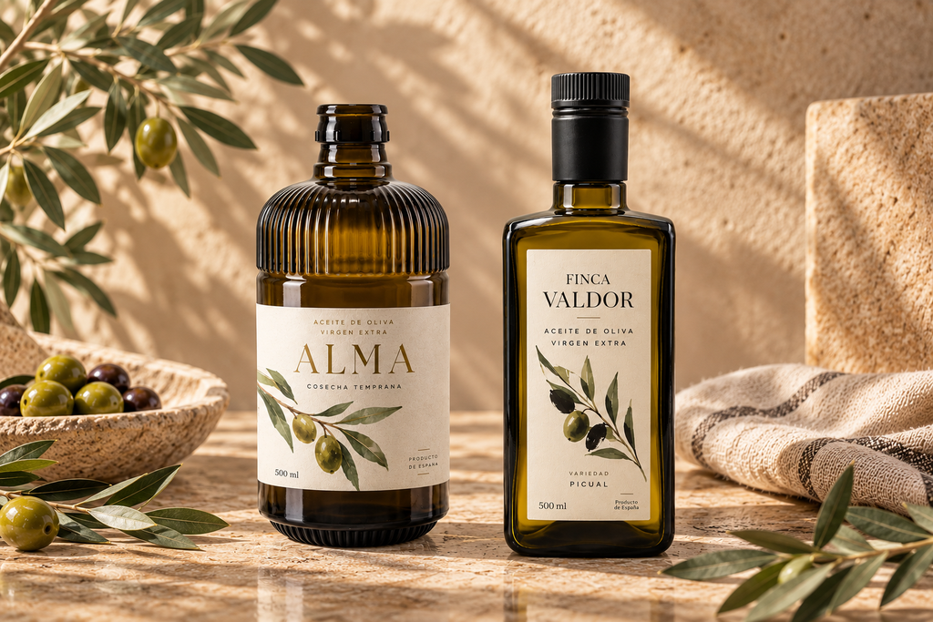 Cómo elegir la botella perfecta para tu aceite de oliva Comprar online frascos tarros de vidrio Botellas de vidrio verde de 500 ml para aceite de oliva